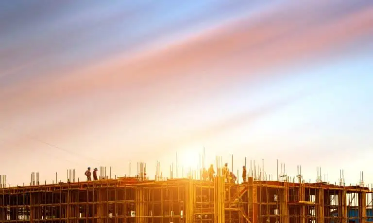 dusk building site